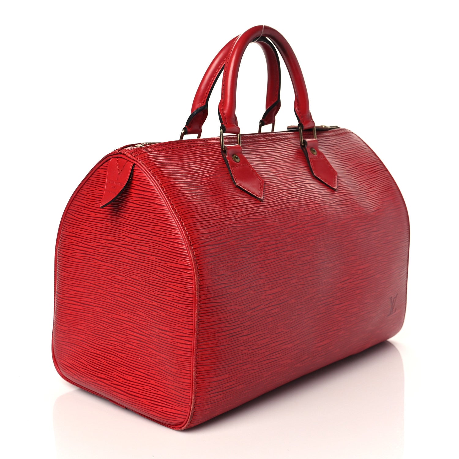 Louis Vuitton Epi Speedy 30 Castillan Red 3 of 10