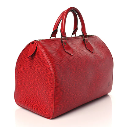 Louis Vuitton Epi Speedy 30 Castillan Red 3 of 10