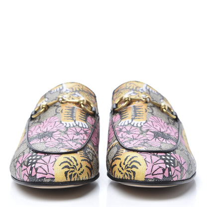 Gucci GG Supreme Monogram Bengal Womens Princetown Slippers 35 Beige Crop Pink 2 of 8