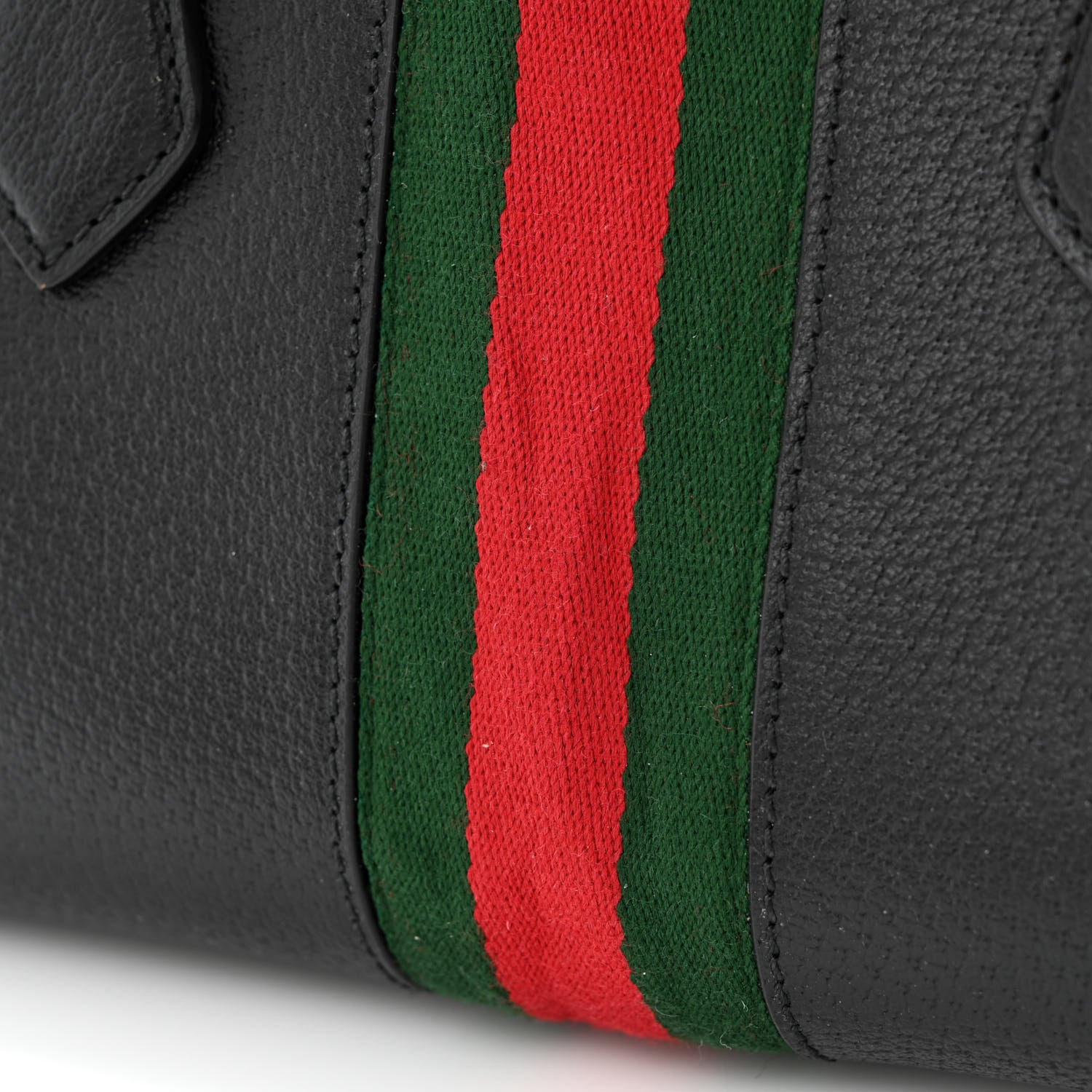 Gucci Textured Dollar Calfskin Web Medium Ophidia Boston Black 11 of 11