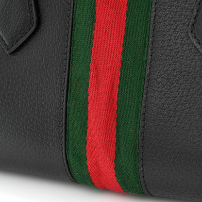 Gucci Textured Dollar Calfskin Web Medium Ophidia Boston Black 11 of 11