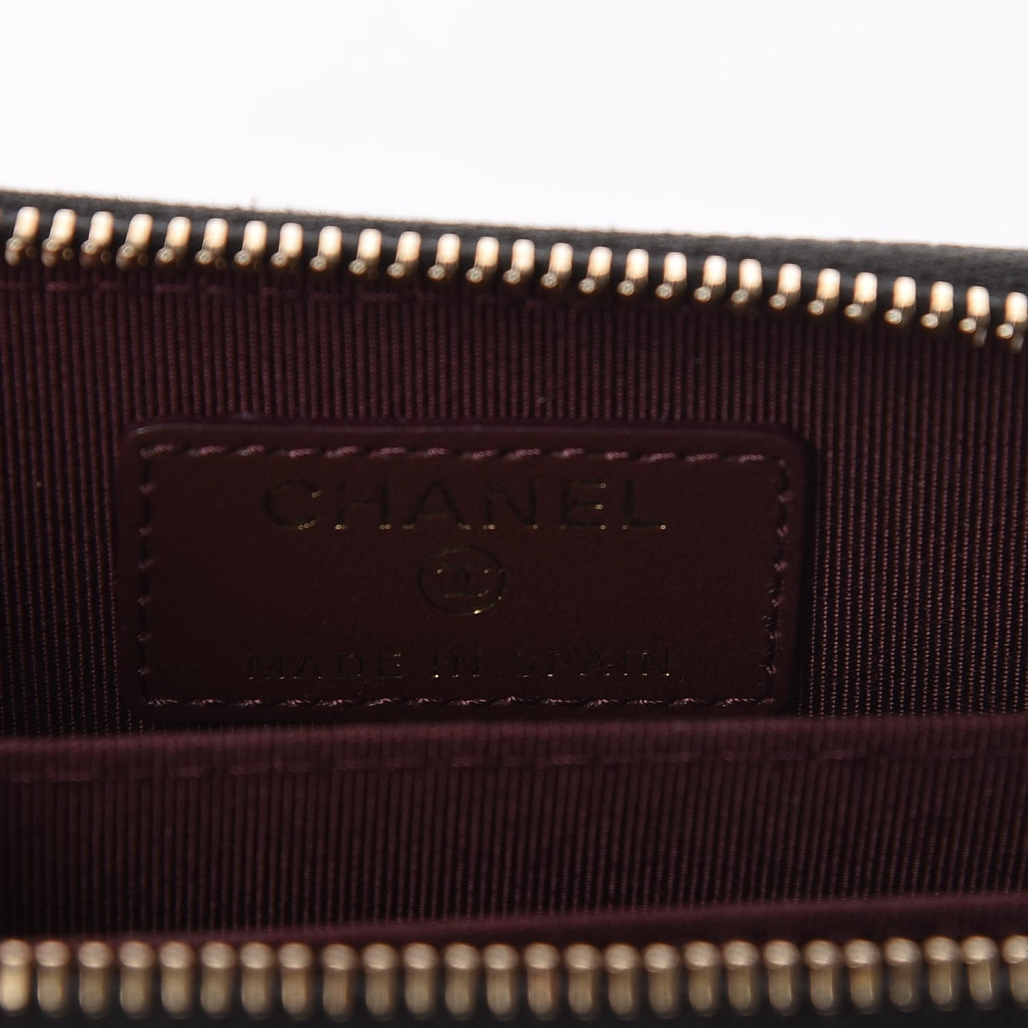 Caviar Quilted Zip Coin Purse Black