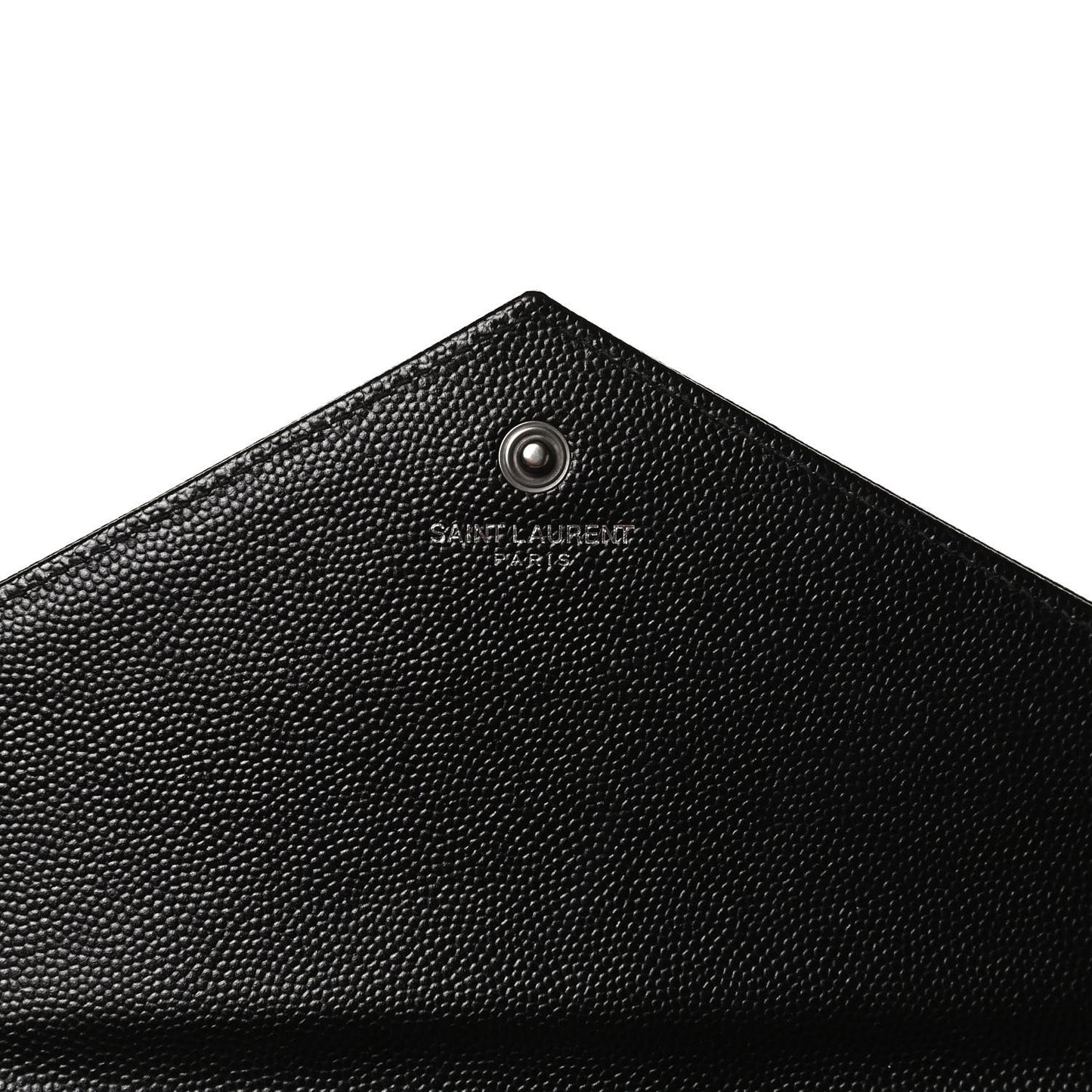 Grain De Poudre Matelasse Chevron Monogram Chain Wallet Black