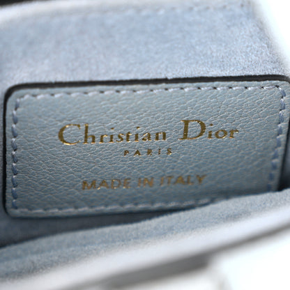 Christian Dior Goatskin Micro Saddle Bag Cloud Blue 6 of 9