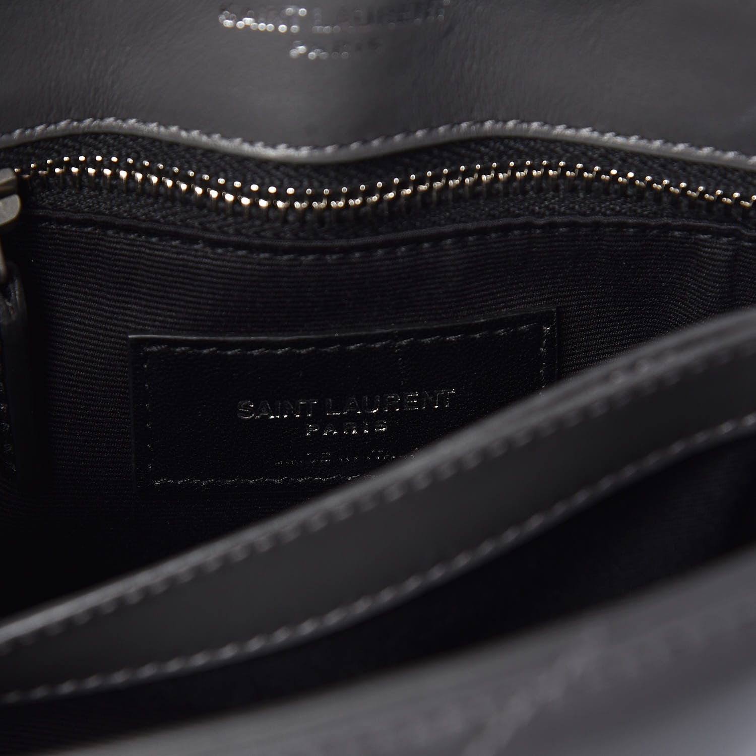 Saint Laurent Calfskin Y Quilted Monogram Toy Loulou Crossbody Bag Storm 6 of 9