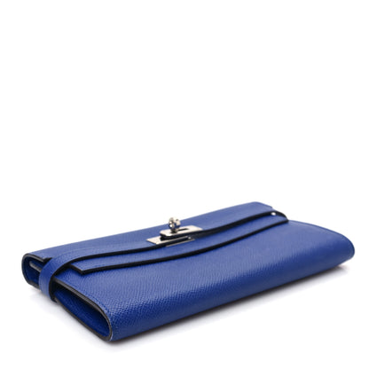 Hermes Epsom Kelly Longue Wallet Bleu Electrique 4 of 7