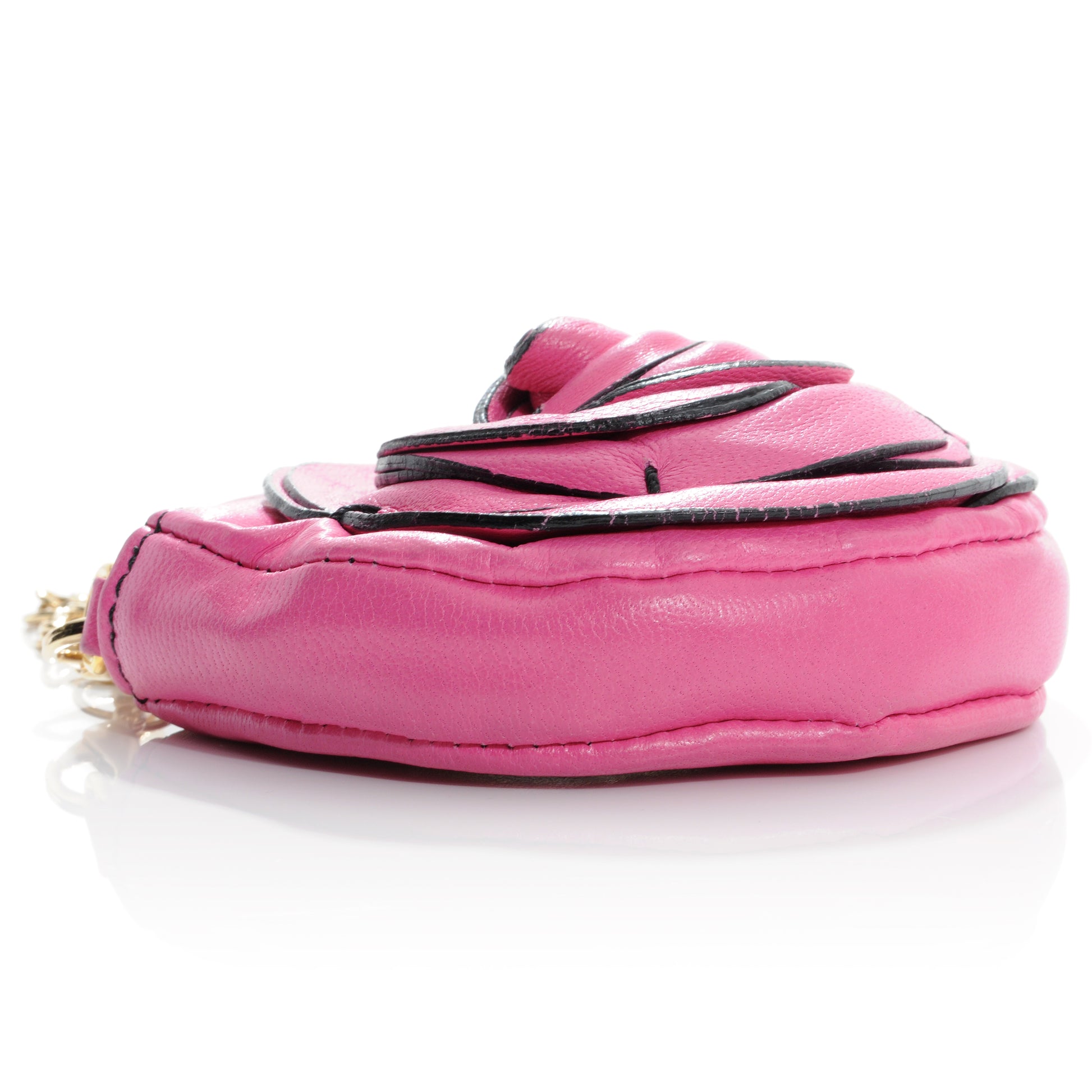 Valentino Garavani Leather Rosette Small Chain Strap Bag Pink 3 of 6