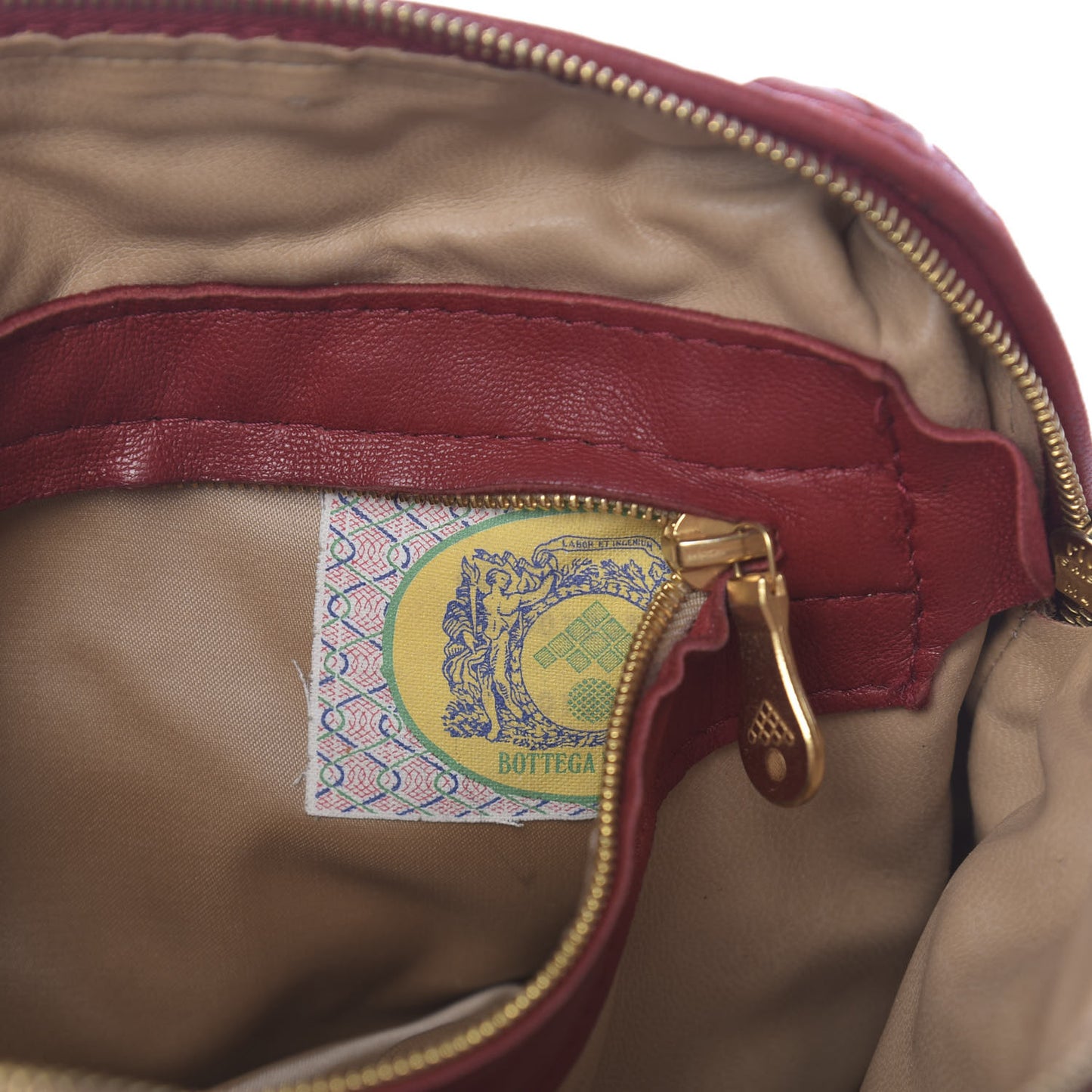 Nappa Intrecciato Nodini Crossbody Messenger Red