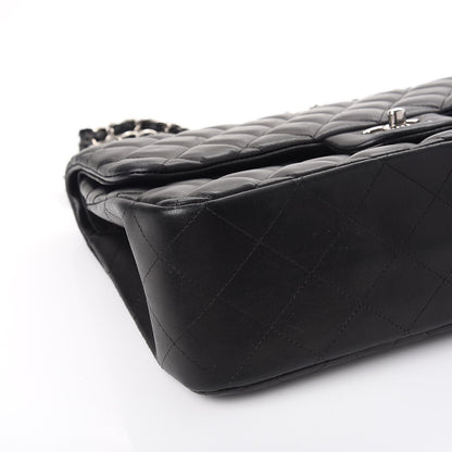 Chanel Lambskin Quilted Jumbo Double Flap Black 12 of 15