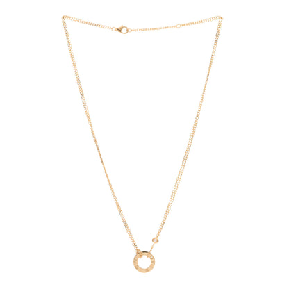 Cartier 18K Yellow Gold 2 Diamond LOVE Necklace 2 of 3