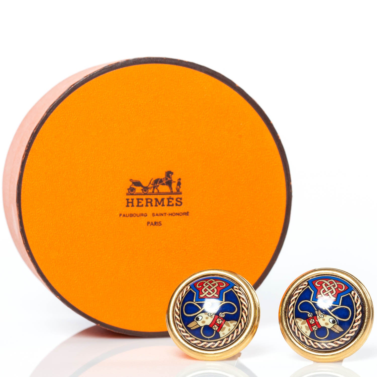 Hermes Enamel Clip On Earrings 2 of 4