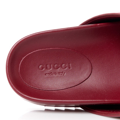 Gucci GG Supreme Monogram Womens Horsebit Slippers 39 Rosso Ancora 8 of 10