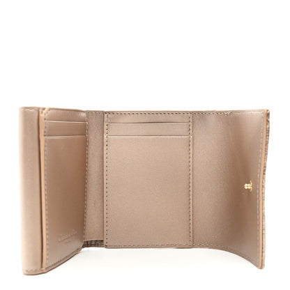 Christian Dior Metallic Lambskin Cannage Lady Dior Lotus Wallet Gold 5 of 7