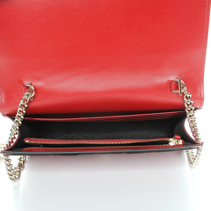 Gucci Guccissima Signature Bowy Chain Wallet Hibiscus Red 5 of 7