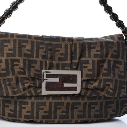 Fendi Zucca Patent Mia Shoulder Flap Tobacco 7 of 11