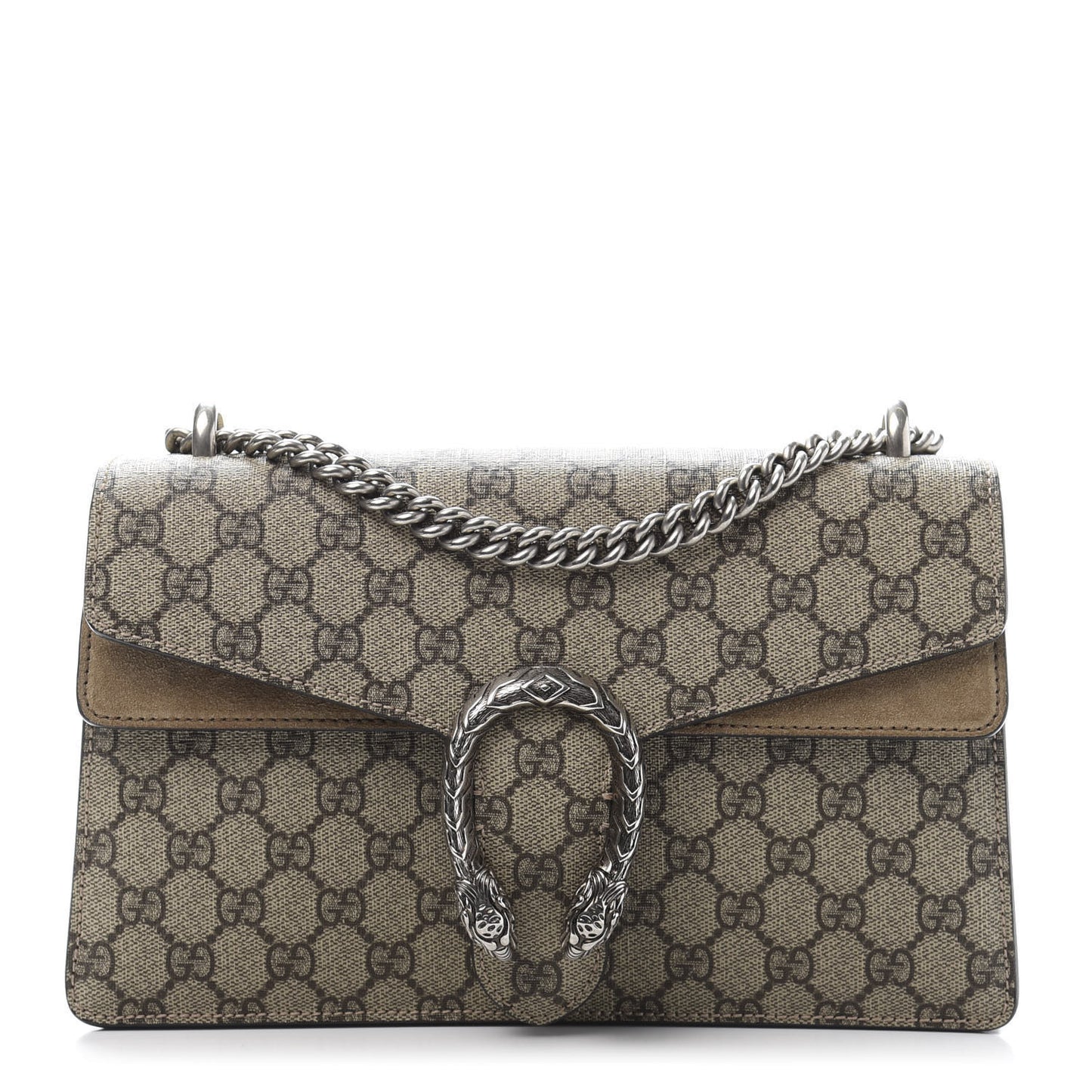 GG Supreme Monogram Small Dionysus Shoulder Bag Taupe