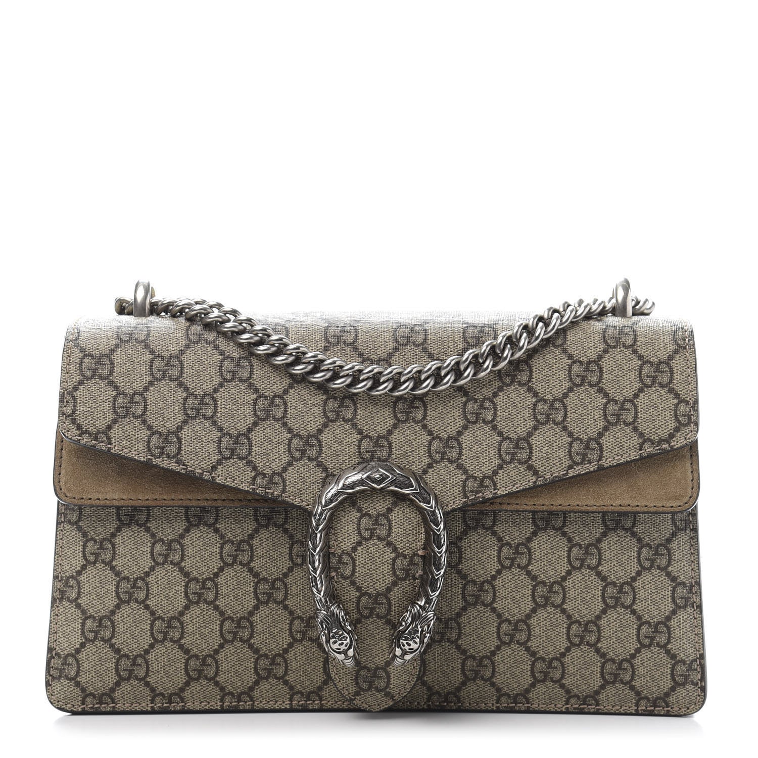 Gucci GG Supreme Monogram Small Dionysus Shoulder Bag Taupe 1 of 14