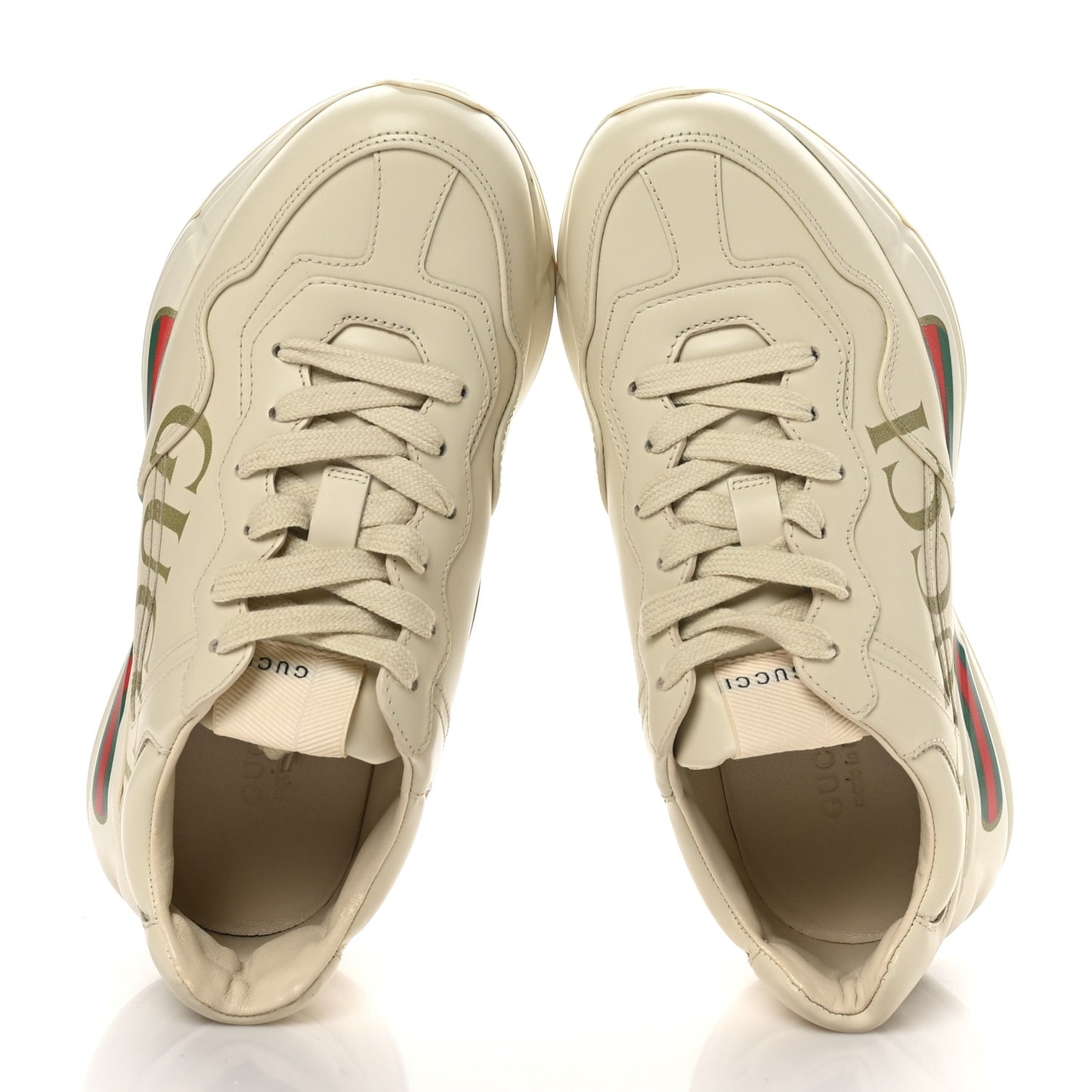 Calfskin Logo Womens Rhyton Sneakers 36.5 Ivoire
