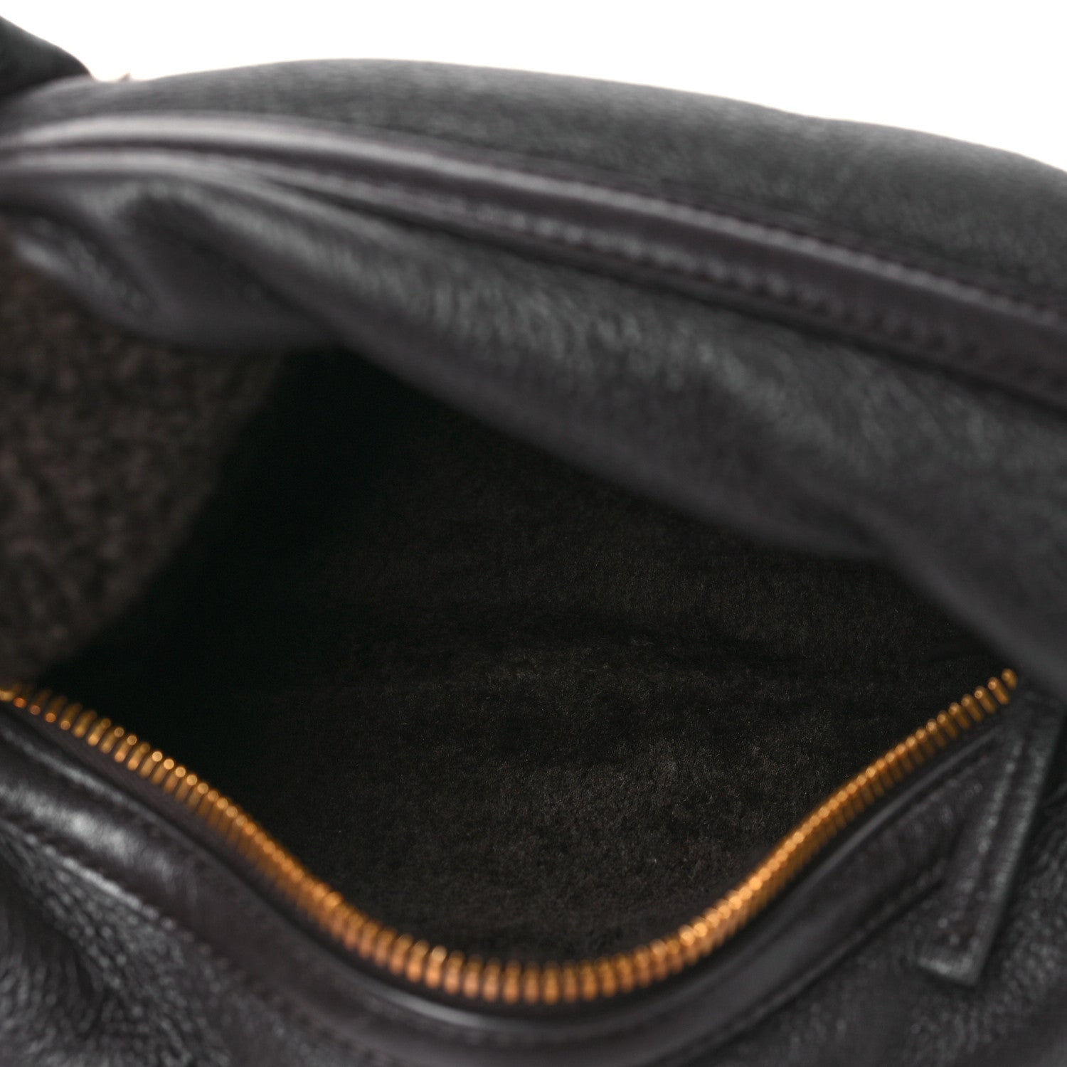 Bottega Veneta Calfskin Shearling Aviator Mini Jodie Dark Brown Fondant 6 of 11