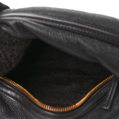 Bottega Veneta Calfskin Shearling Aviator Mini Jodie Dark Brown Fondant 6 of 11