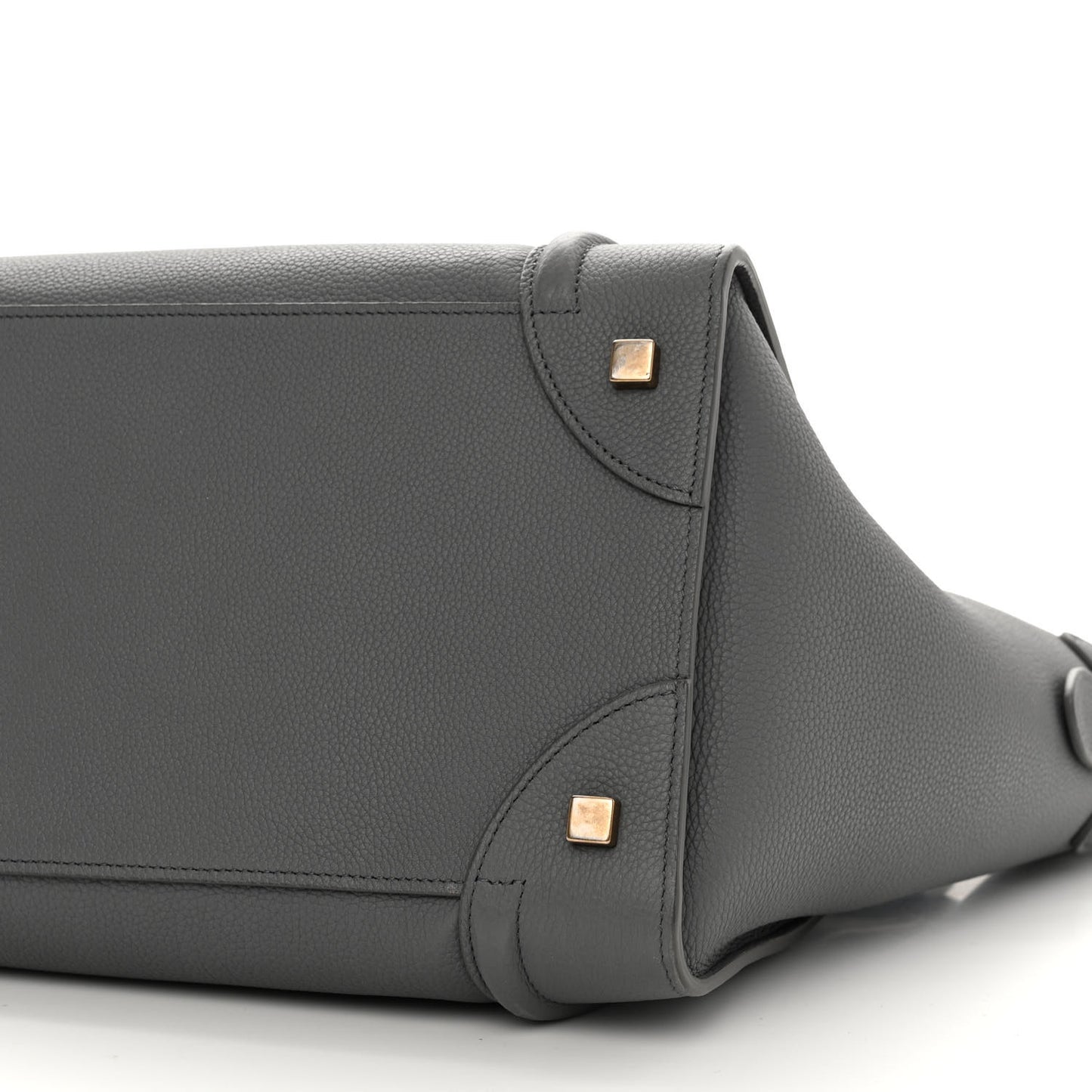 Drummed Calfskin Mini Luggage Kohl