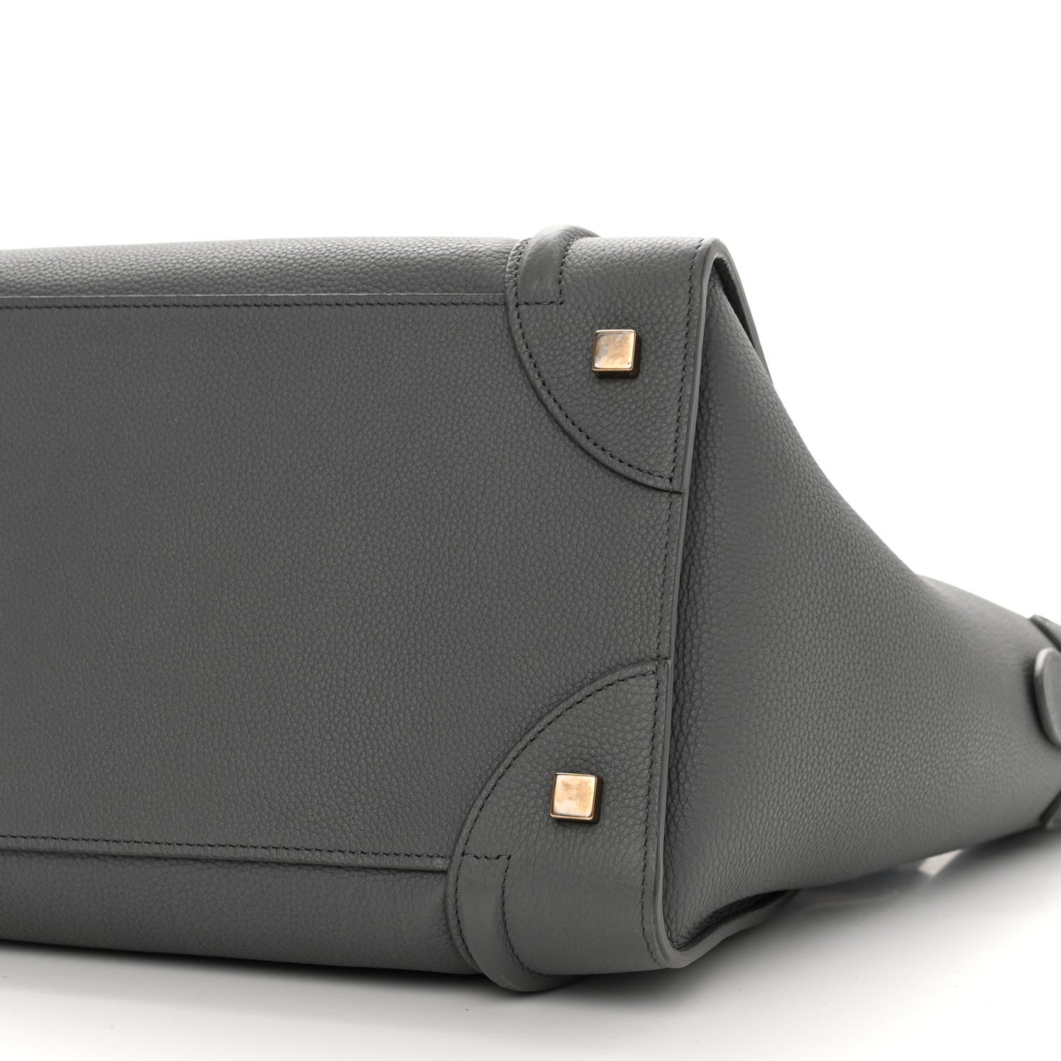 Celine Drummed Calfskin Mini Luggage Kohl 10 of 13
