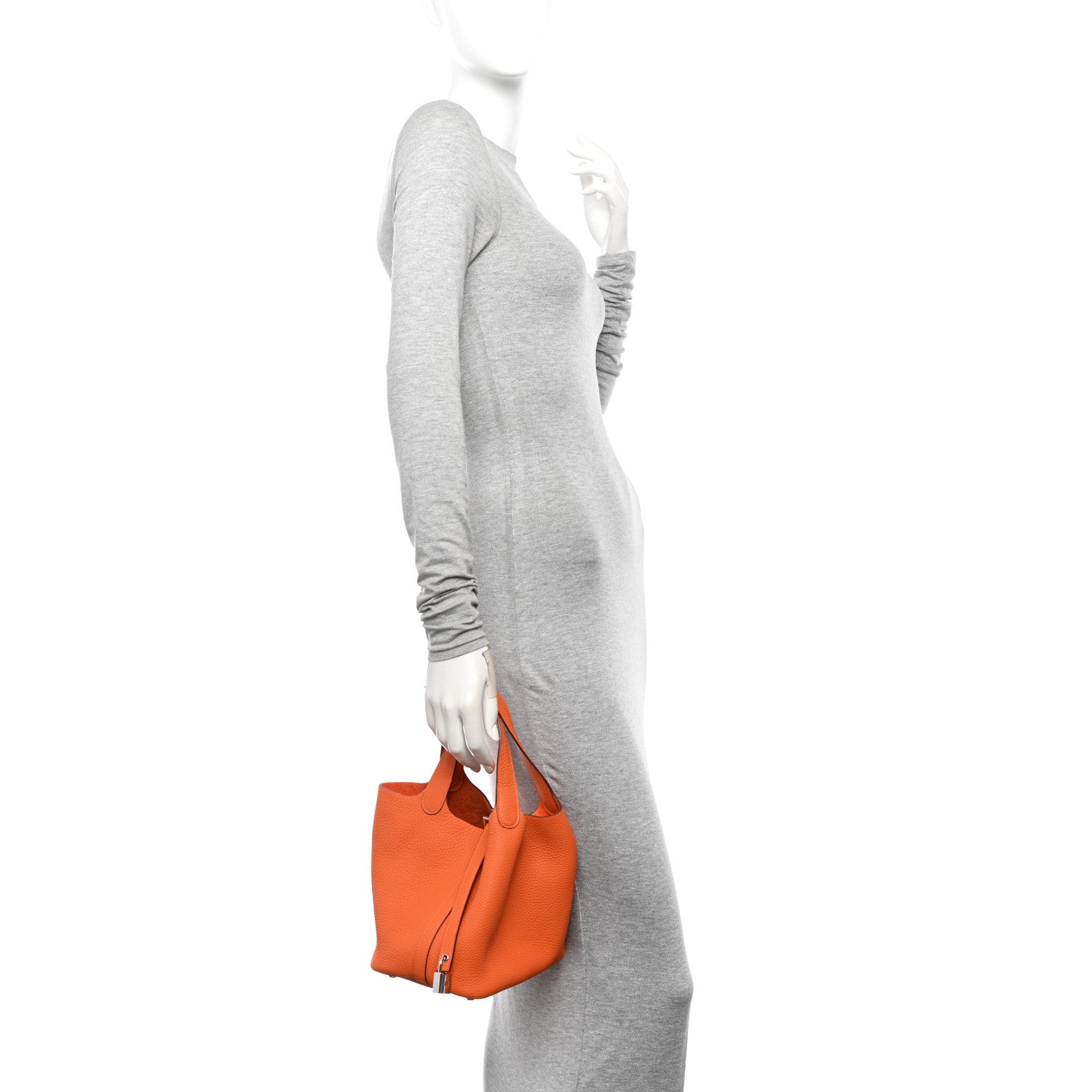 Hermes Taurillon Clemence Picotin Lock 18 PM Orange 2 of 11