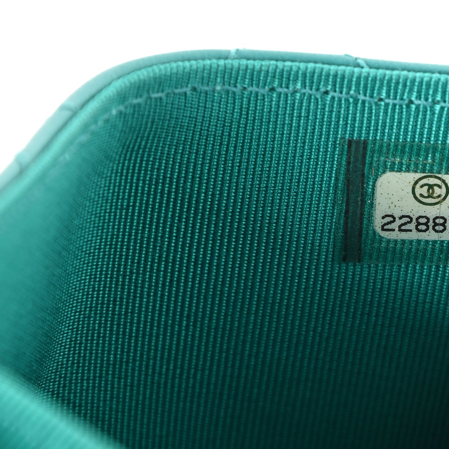 Chanel Lambskin Quilted Flap Card Holder Wallet Turquoise 7 of 8