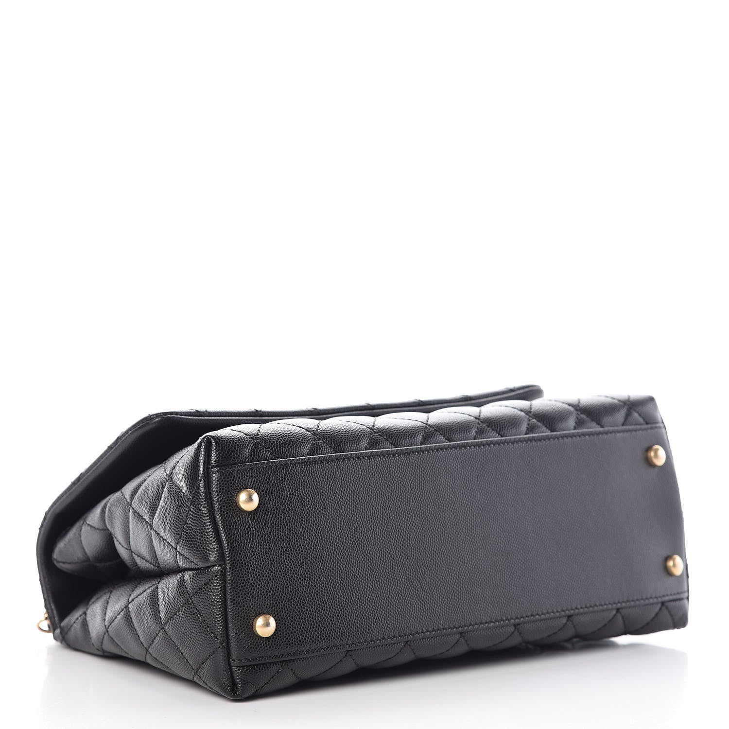 Chanel Caviar Lizard Quilted Small Coco Handle Flap Black 5 of 10