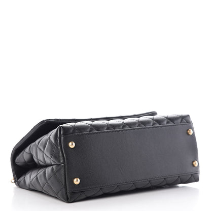 Chanel Caviar Lizard Quilted Small Coco Handle Flap Black 5 of 10