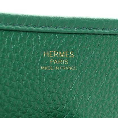 Hermes Taurillon Clemence Evelyne III PM Vert Vertigo 6 of 11