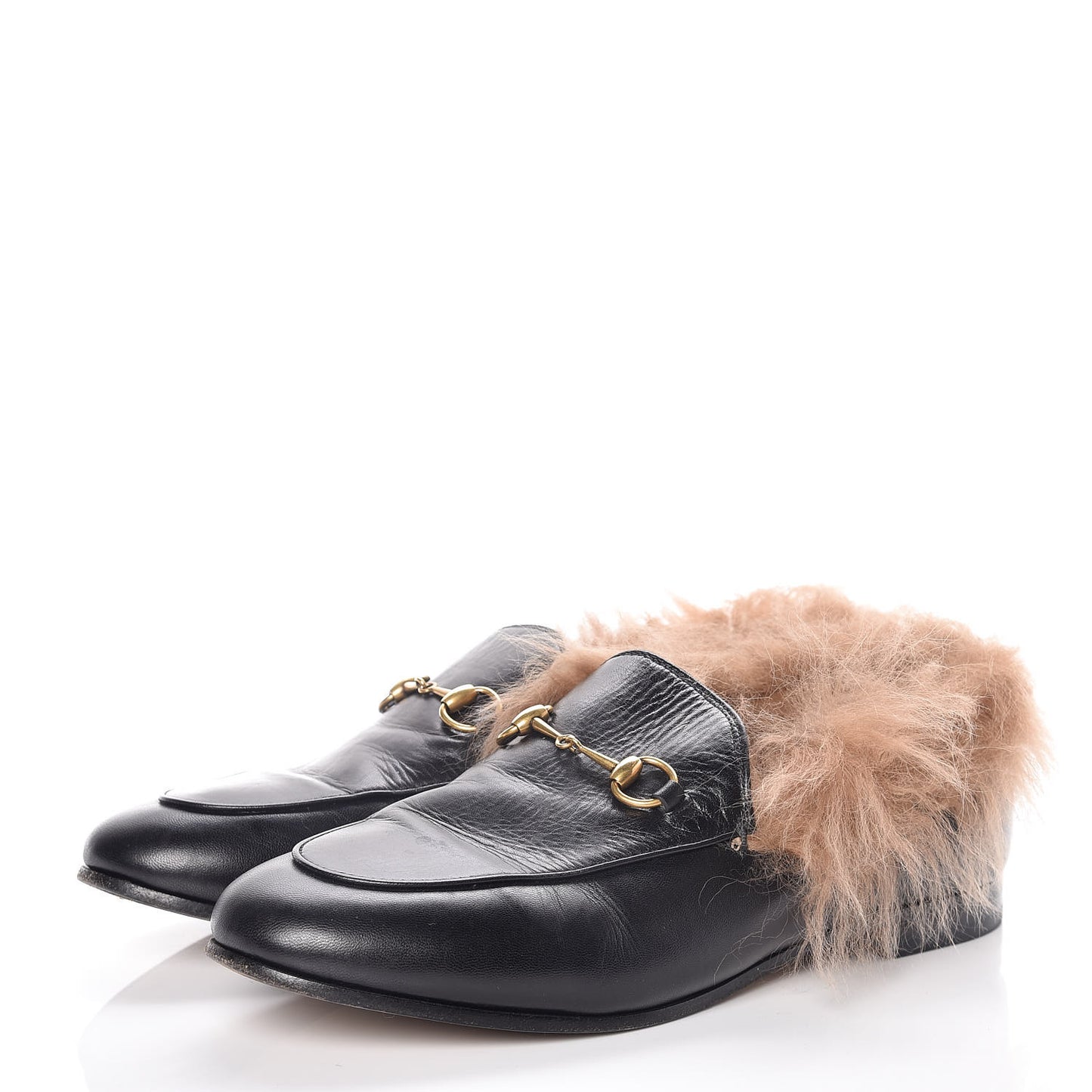 Malaga Kid Fur Womens Jordaan Loafers 39 Black Natural