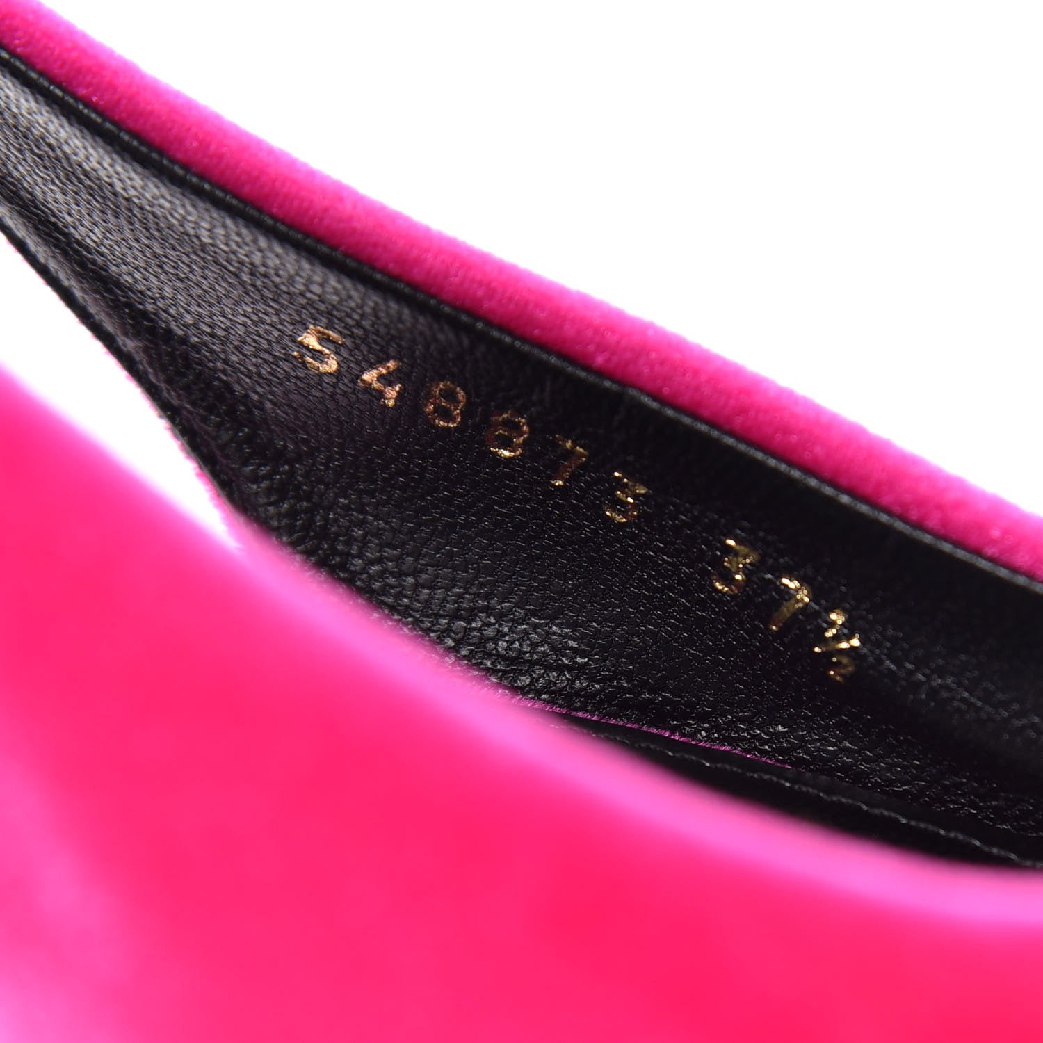 Balenciaga Velvet BB Knife Pointy Toe Slingback Flats 37.5 Pink 10 of 12