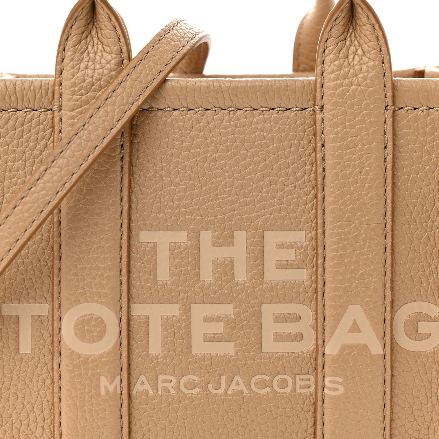 Grained Calfskin Micro The Tote Bag Camel