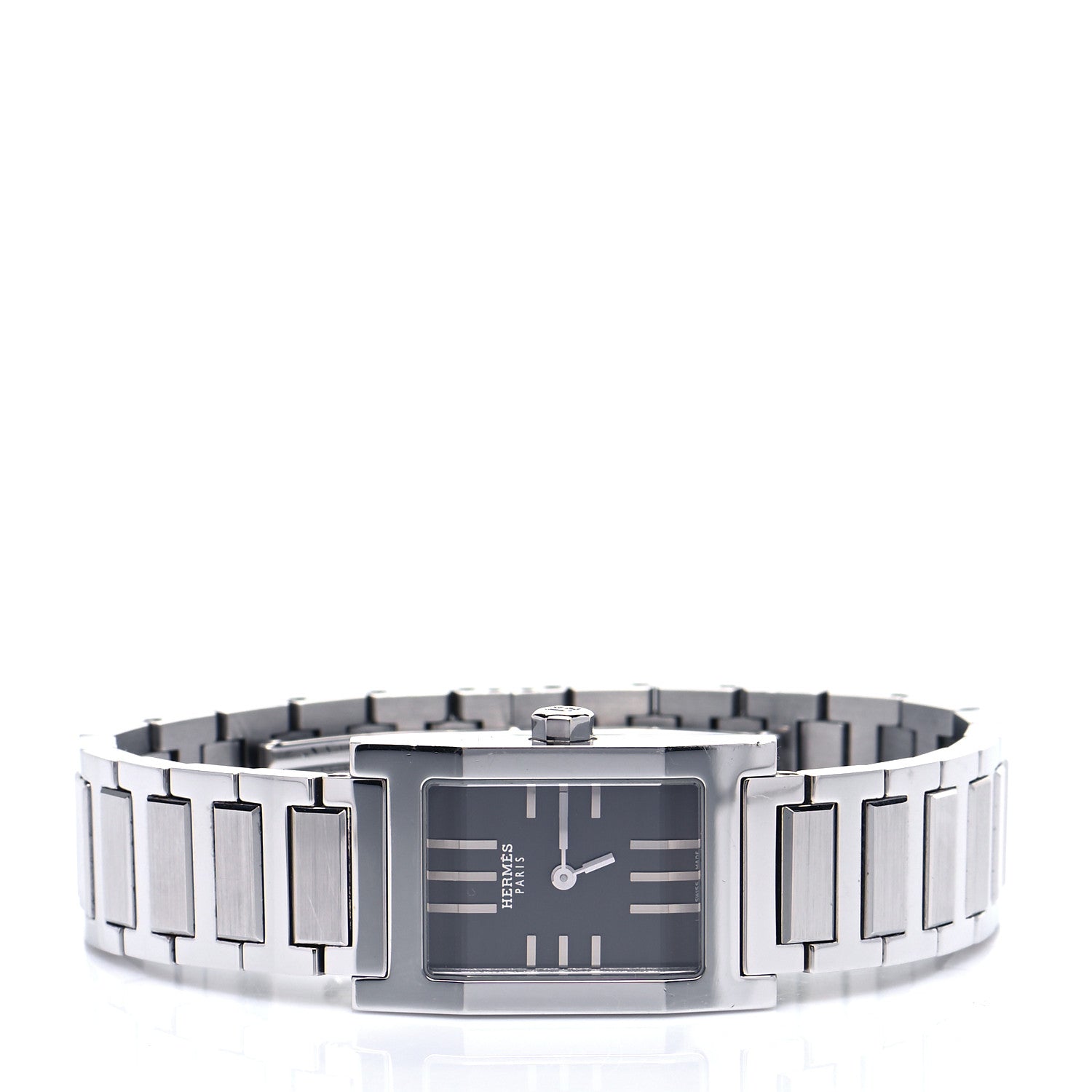 Hermes Stainless Steel 19mm Tandem Quartz Watch Gray 2 of 6