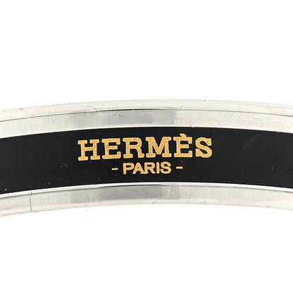 Hermes Enamel Printed Narrow Tree of Song Bracelet 62 Faux Gris 3 of 3