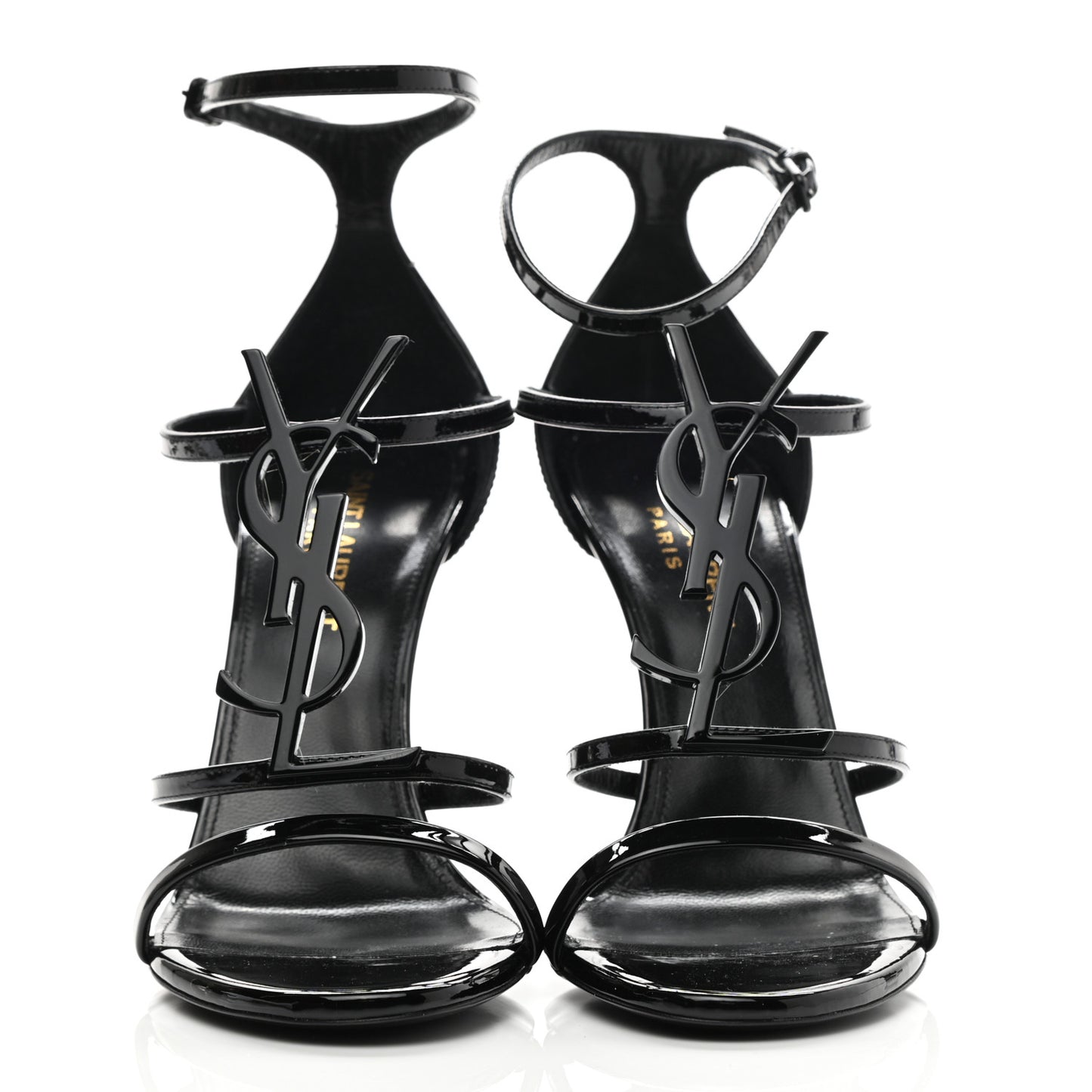 Patent Calfskin Cassandra 110 Sandals 37.5 Black