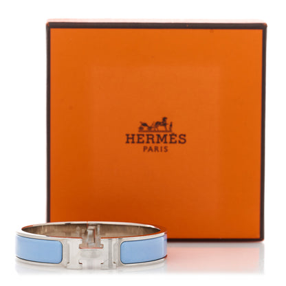 Hermes Enamel Narrow Clic Clac H Bracelet PM Bleu Du Nord 4 of 4