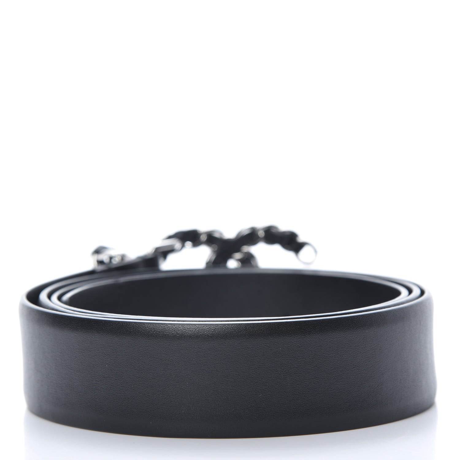 Chanel Calfskin CC Chain Belt 95 38 Black 2 of 10