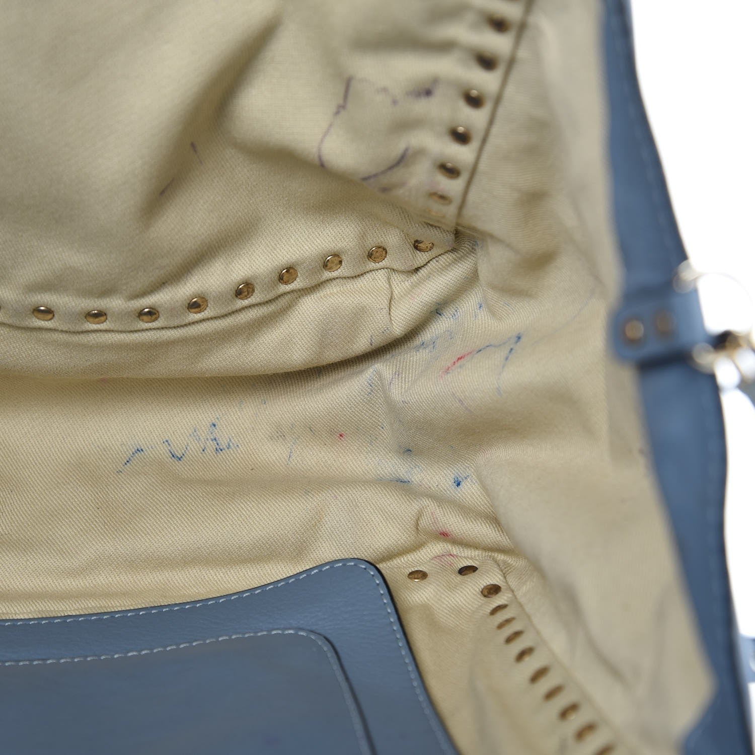 Valentino Garavani Vitello Medium Rockstud Tote Bright Blue 9 of 21