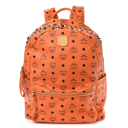 MCM Visetos Crown Stud Medium Stark Backpack Orange 1 of 17