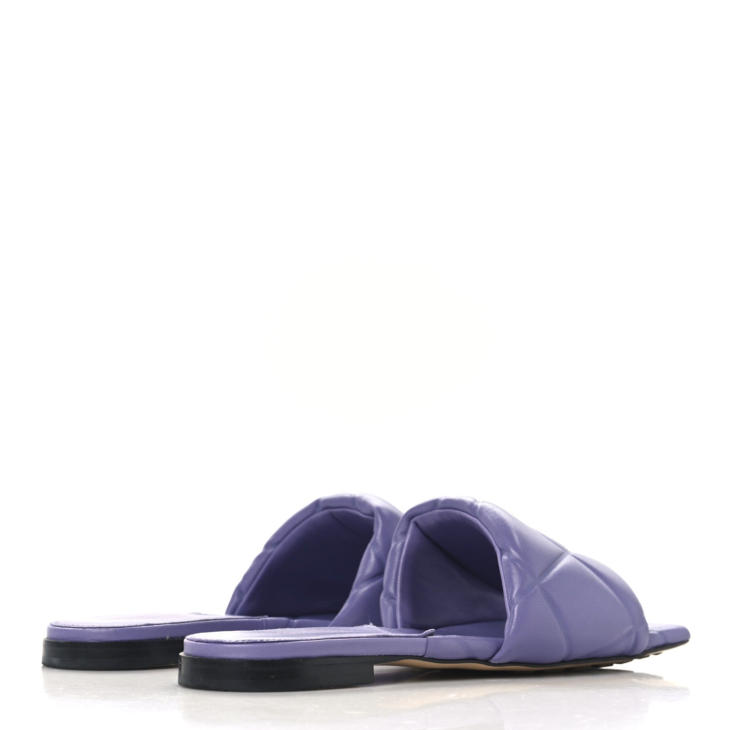 Bottega Veneta Nappa Maxi Intrecciato Lido Flat Sandals 37.5 Purple 5 of 11