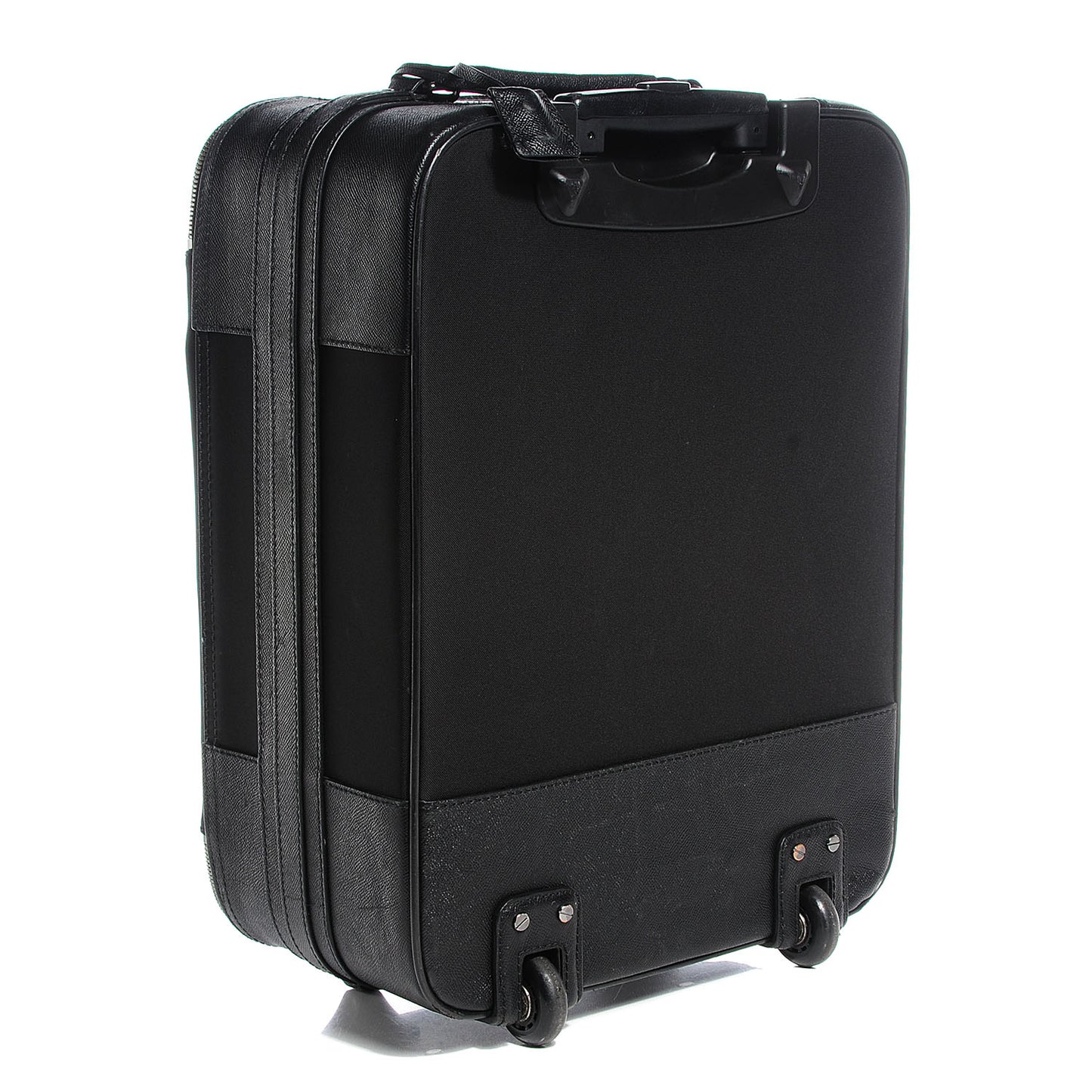 Smoked Check Carry-On Suitcase Black