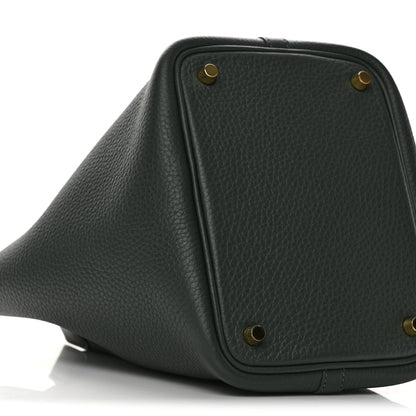 Hermes Taurillon Clemence Picotin Lock 18 PM Vert Mangrove 9 of 10