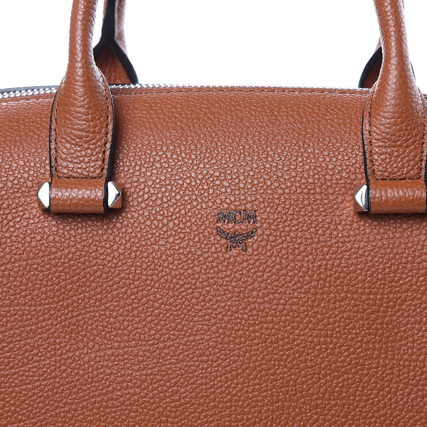 Grained Calfskin Medium Ella Boston Brown