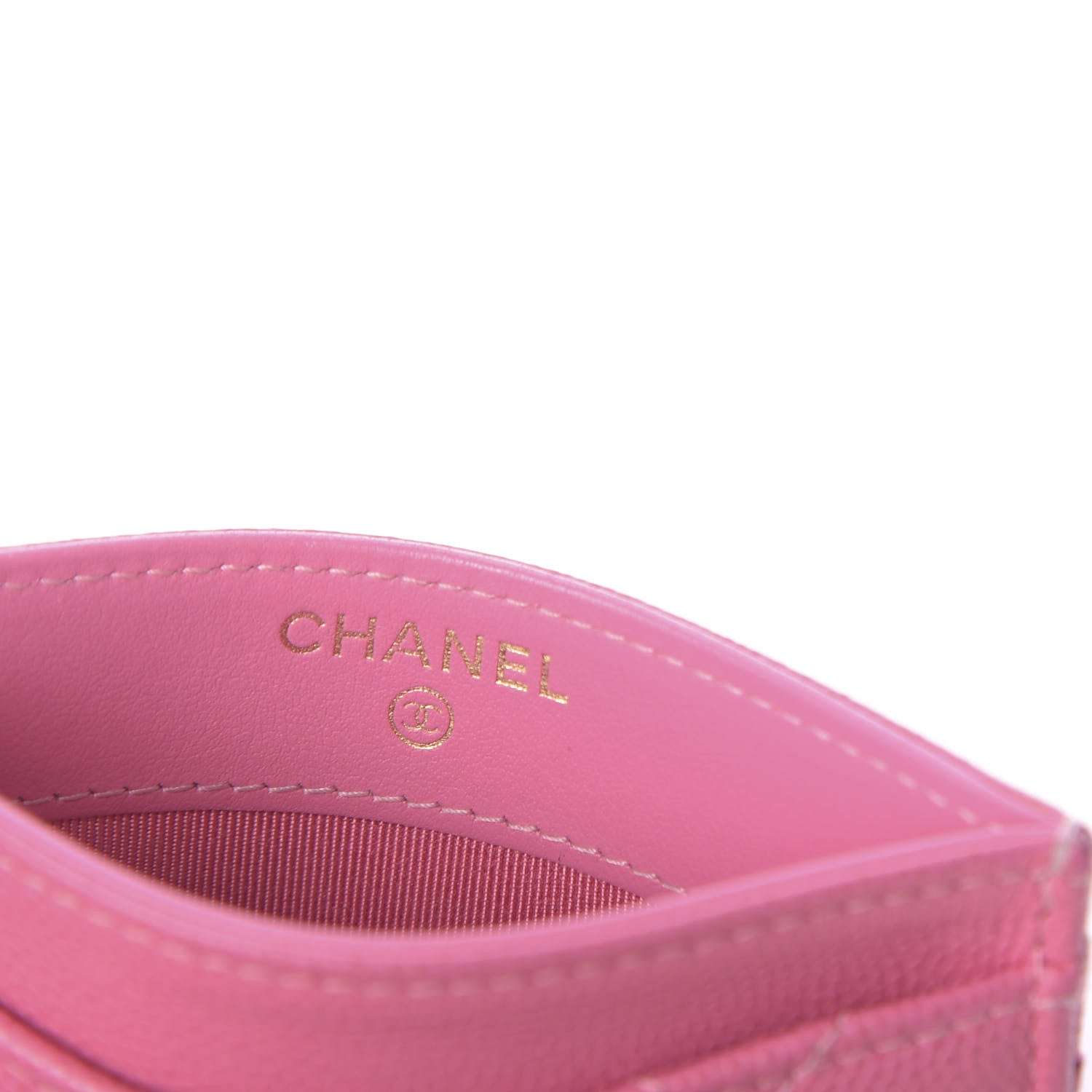 Chanel Caviar Quilted Card Holder Pink 6 of 9