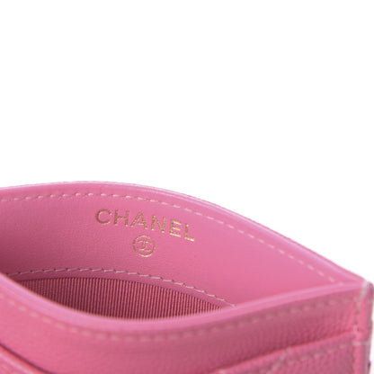 Chanel Caviar Quilted Card Holder Pink 6 of 9