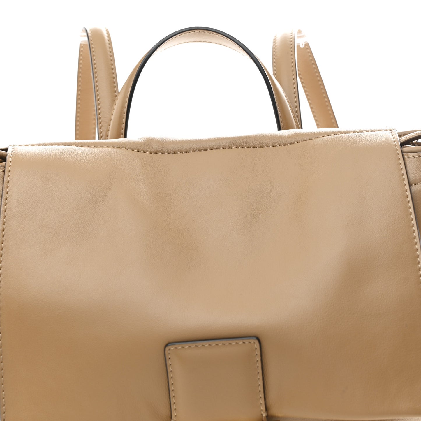 all saints fin leather backpack Backpack , Beige, One Size- Fendi