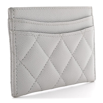 Chanel Caviar Quilted Card Holder Grey 3 of 9