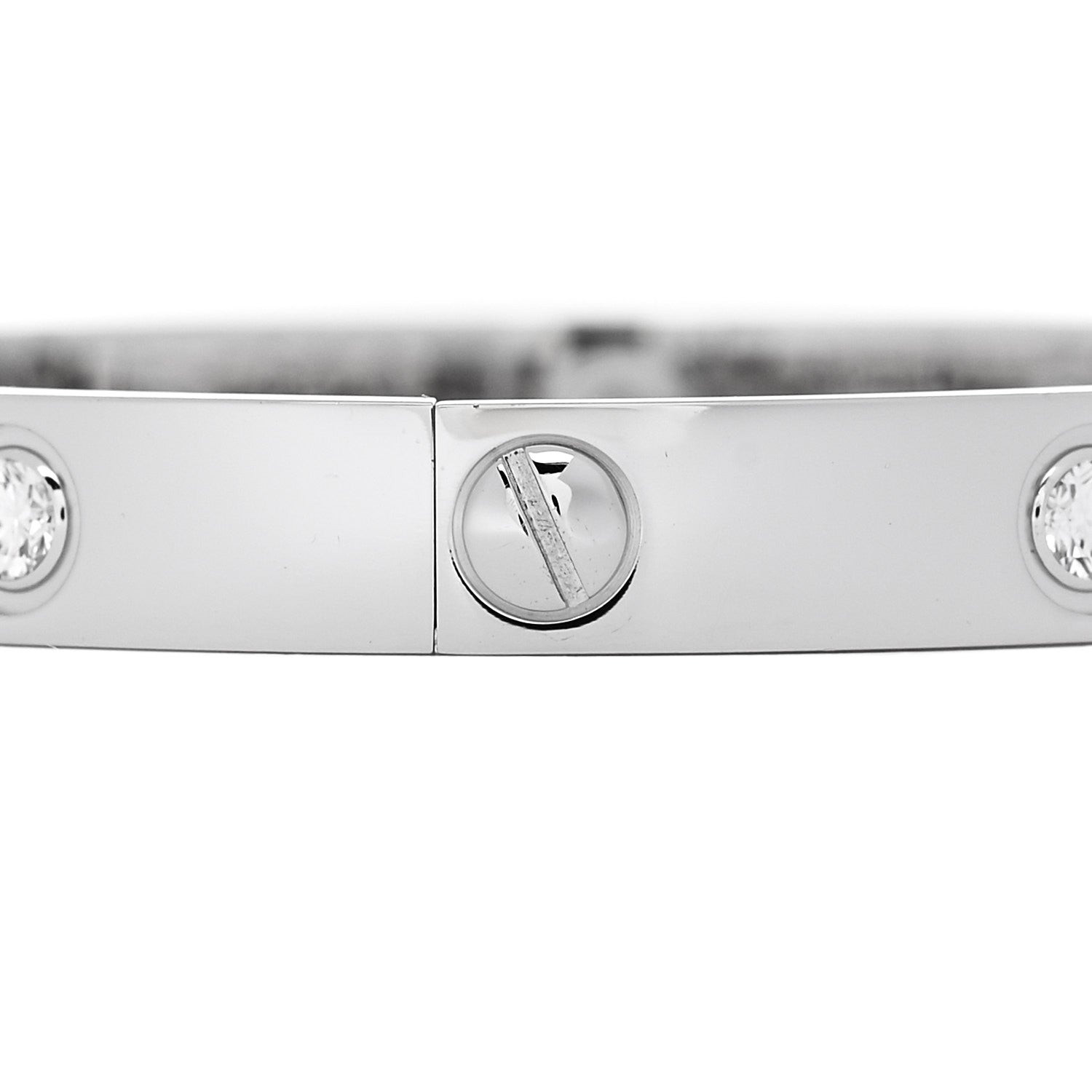 Cartier 18K White Gold 10 Diamond LOVE Bracelet 16 3 of 7